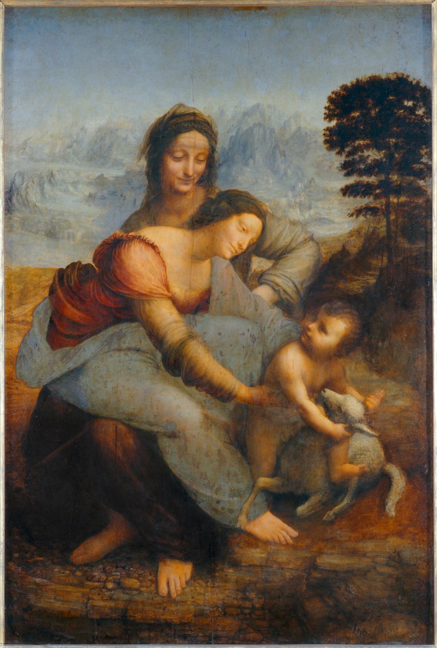 Jungfrun med barnet och den heliga Anna ... av Leonardo da Vinci