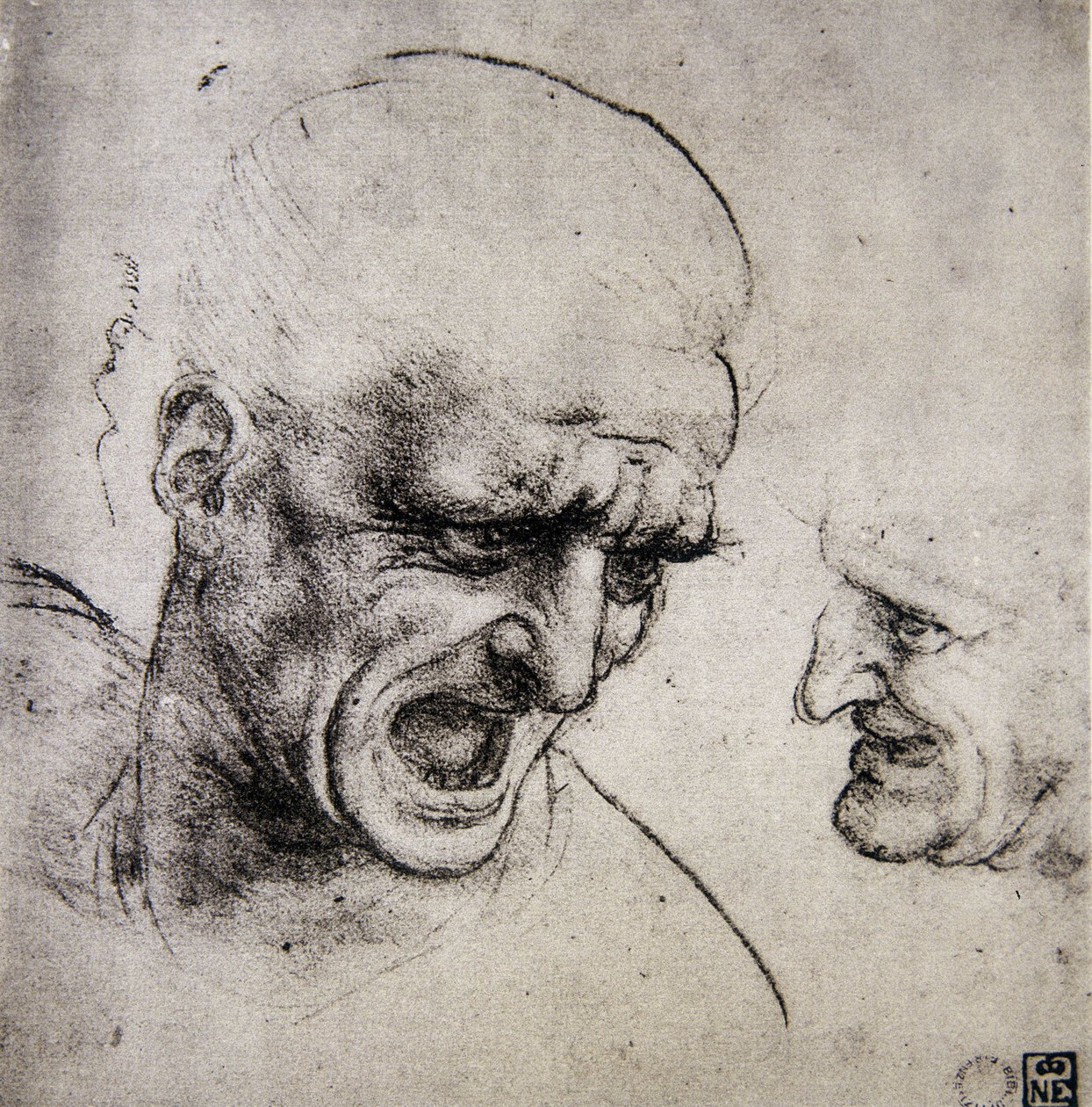 Leonardo da Vinci (Leonardo da Vinci) (1452 - 1519): Studie för slaget vid Anghiari (Imagine) av Leonardo da Vinci
