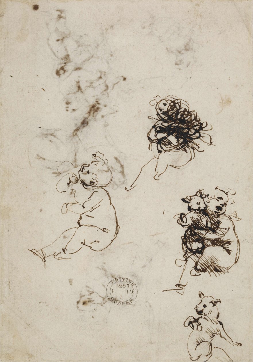 Leonardo da Vinci, objekt 1857.0110.1 - baksida (British Museum) av Leonardo da Vinci