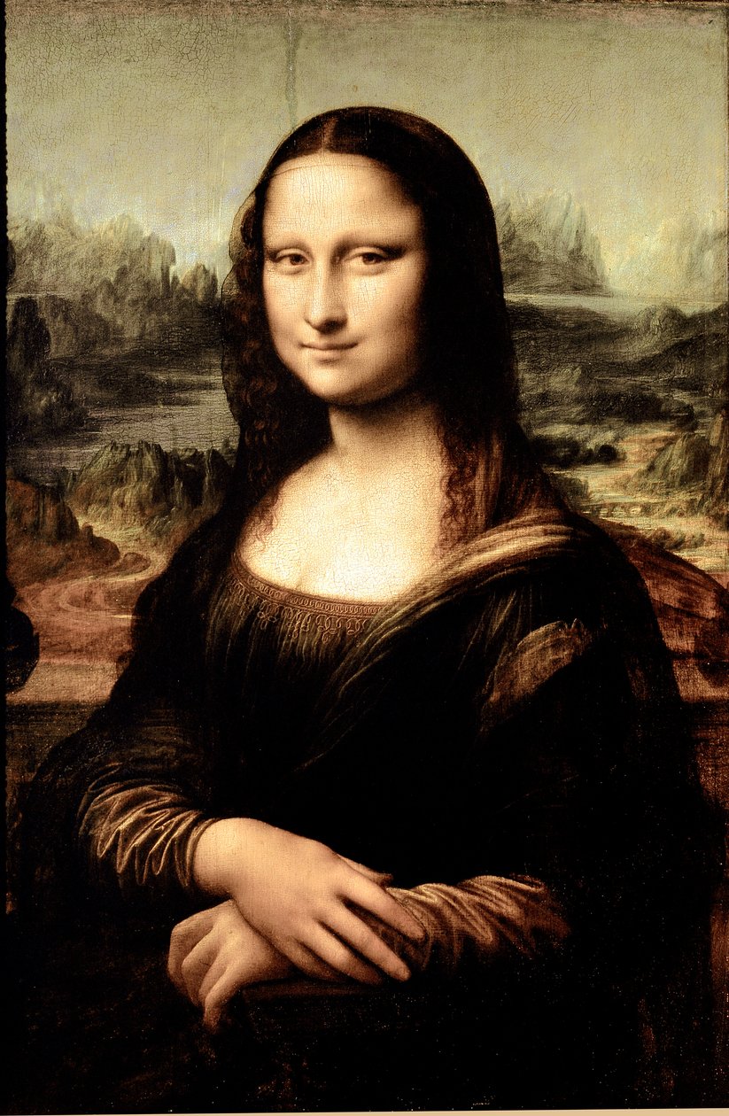 Mona Lisa, ca 1503-6 (olja på pannå) av Leonardo da Vinci