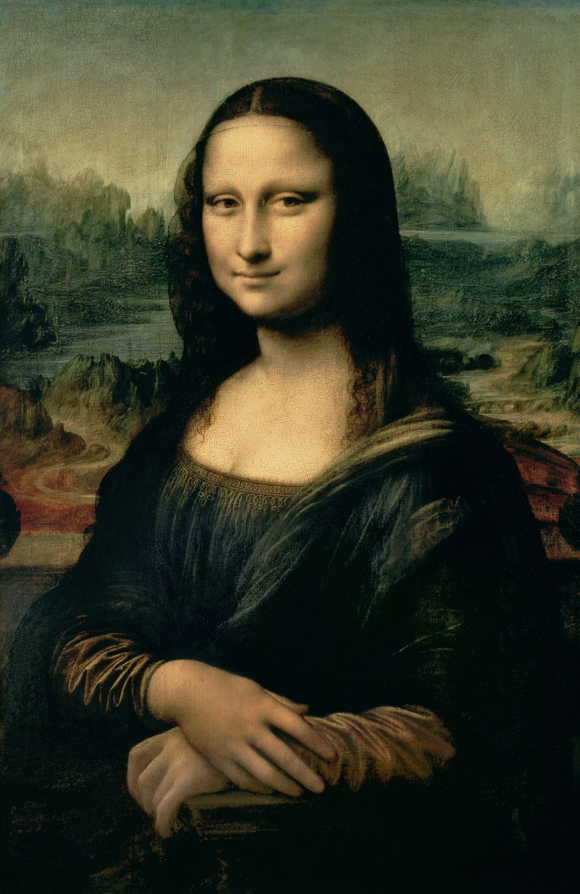 Mona Lisa, ca 1503-6 (olja på pannå) av Leonardo da Vinci