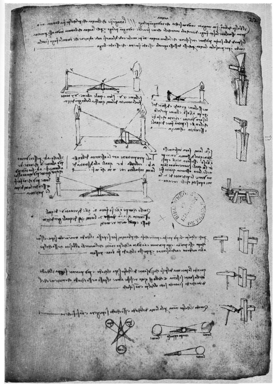 Optiska studier, sent 1400-tal eller tidigt 1500-tal 1954. av Leonardo da Vinci