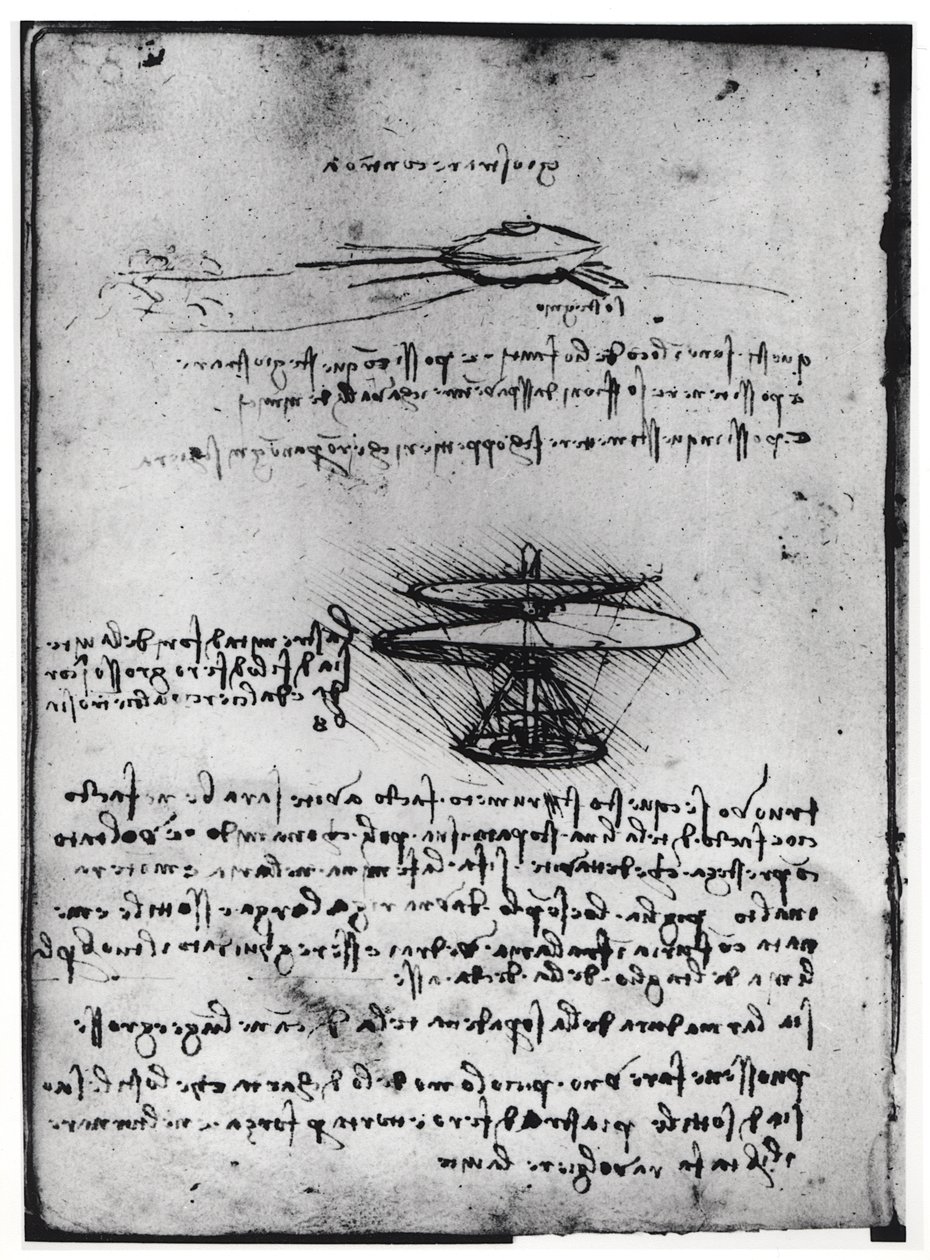 Paris Manuskript B, fol. 83v: Sida med text och skisser för en flygmaskin, 1488-90 (penna och bläck på papper) av Leonardo da Vinci