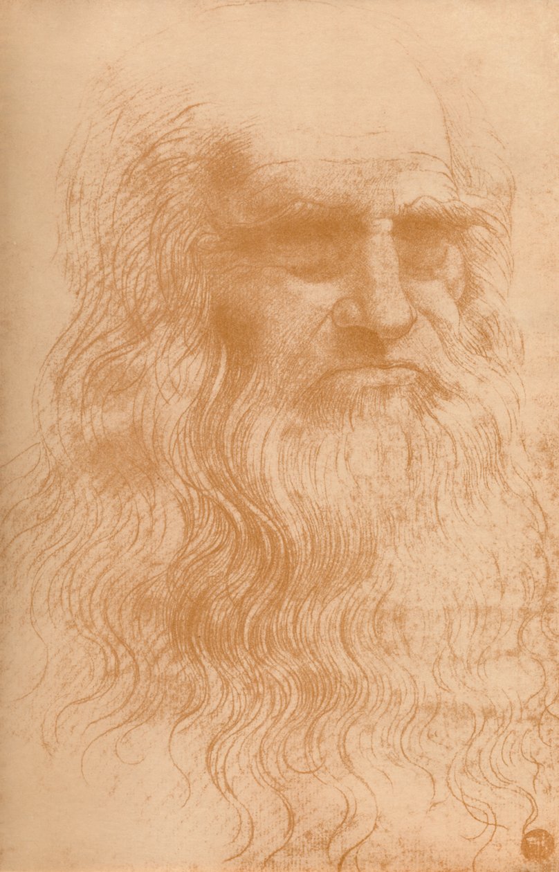 Porträtt av en man i röd krita, c1512, 1932 av Leonardo da Vinci