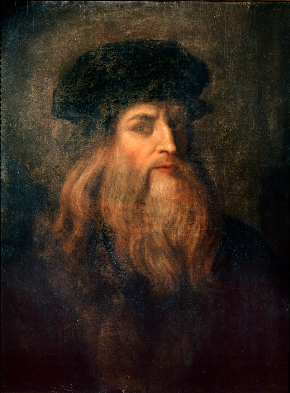 Förmodat självporträtt (Lucan porträtt av de Vinci) - tempera på panel av Leonardo da Vinci