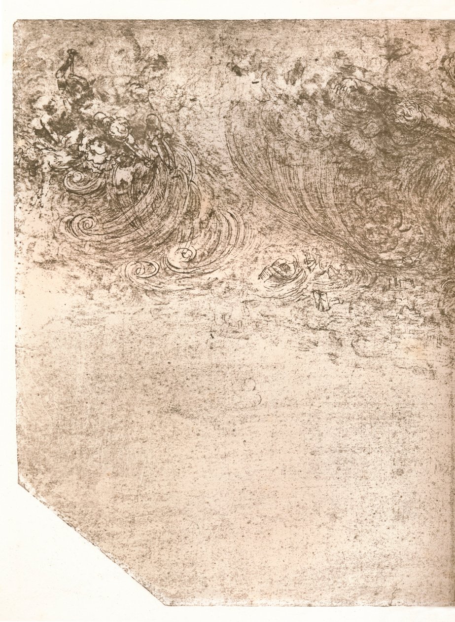 Representation av ett storm, c1472-c1519 1883. av Leonardo da Vinci