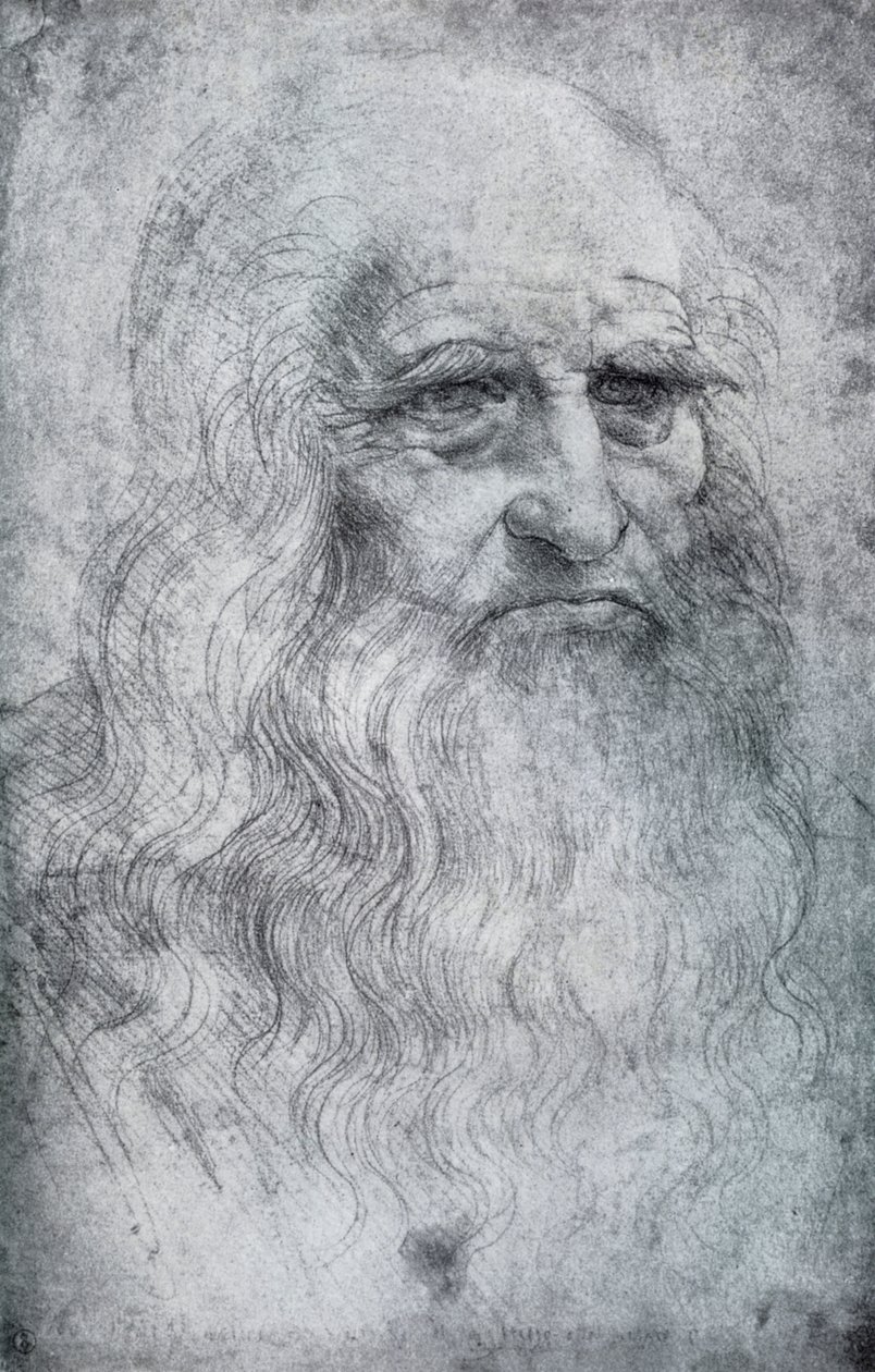 Självporträtt av Leonardo da Vinci, c1512-1515 1954 av Leonardo da Vinci