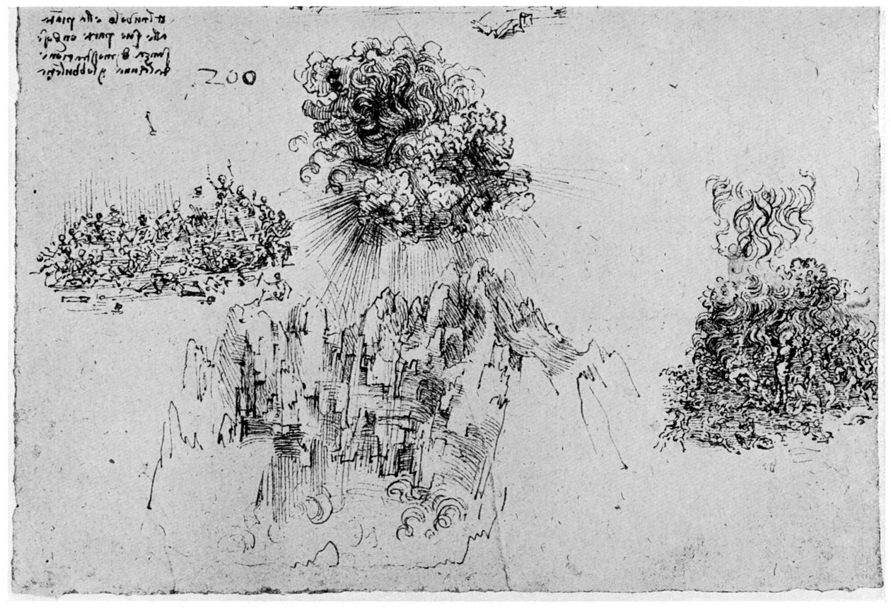 Sketch of the Last Judgement, sent 1400-tal eller tidigt 1500-tal 1954 av Leonardo da Vinci