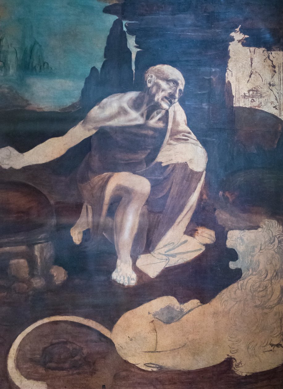 St Hieronymus, ca 1480-82 av Leonardo da Vinci