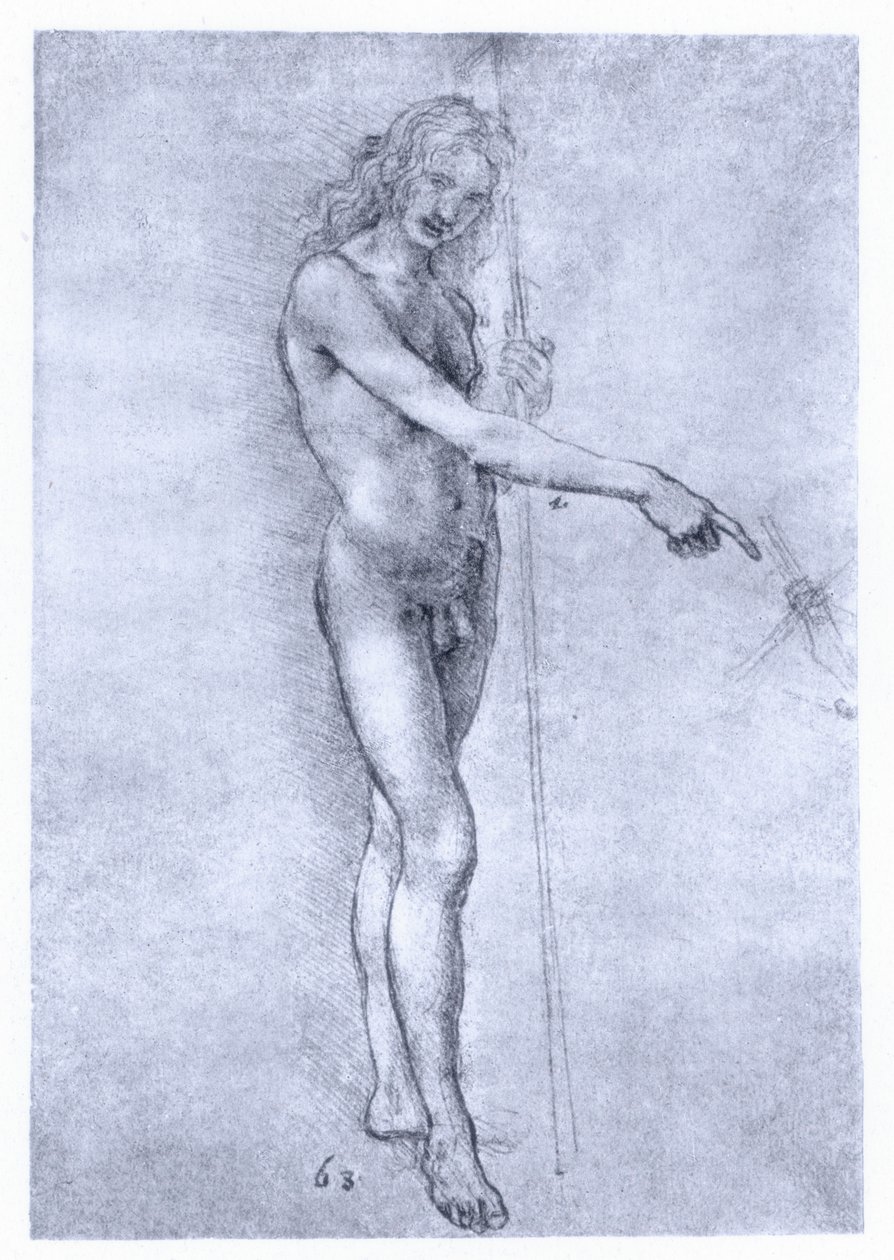 Johannes Döparen, c1478. av Leonardo da Vinci
