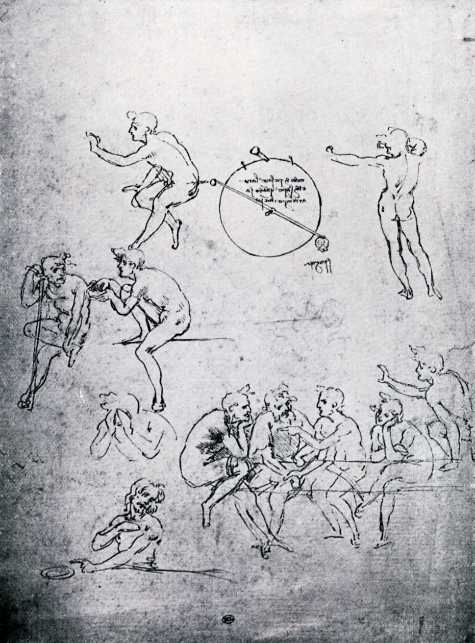 Studier för The Adoration of the Magi and The Last Supper, 1400-talet 1930. av Leonardo da Vinci