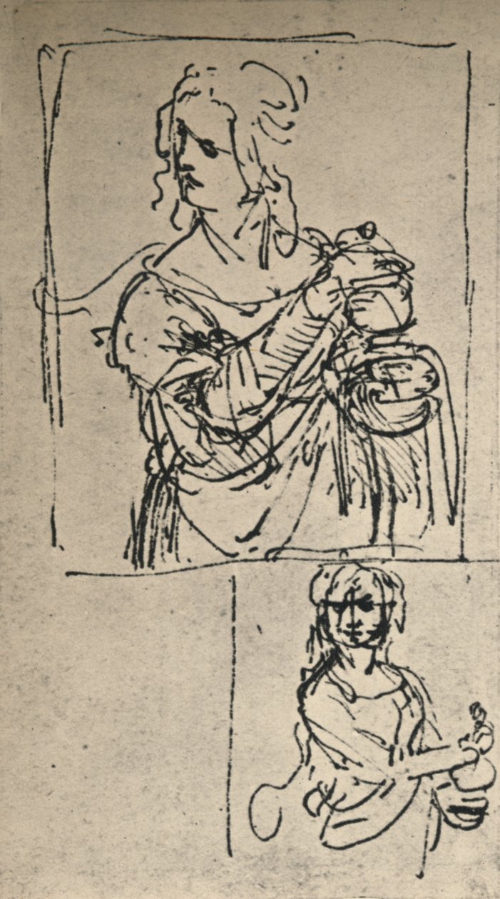 Studier för en St. Maria Magdalena, c1480-1482 1945 av Leonardo da Vinci
