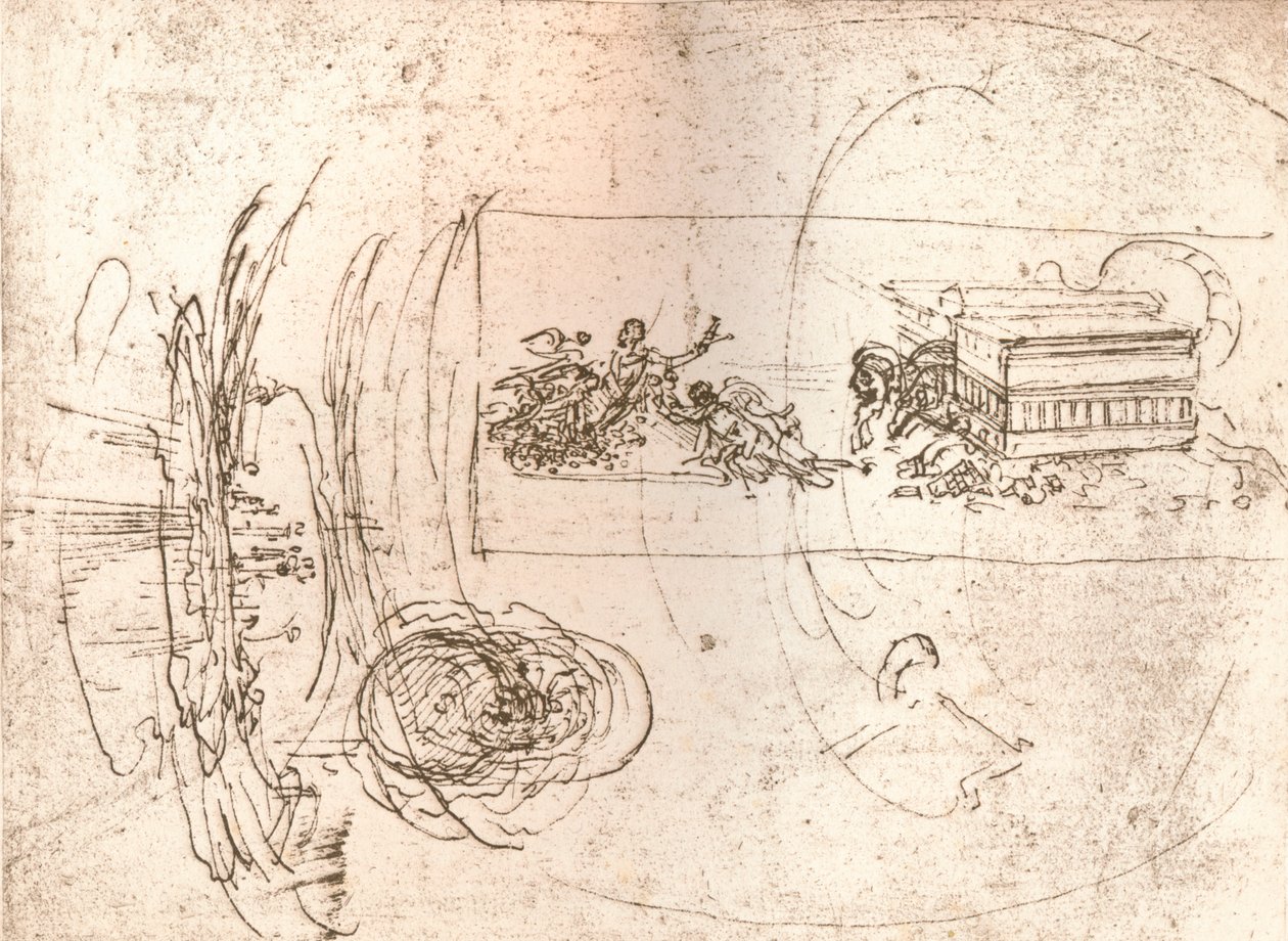 Studier för allegoriska sammansättningar, c1472-c1519 1883 av Leonardo da Vinci