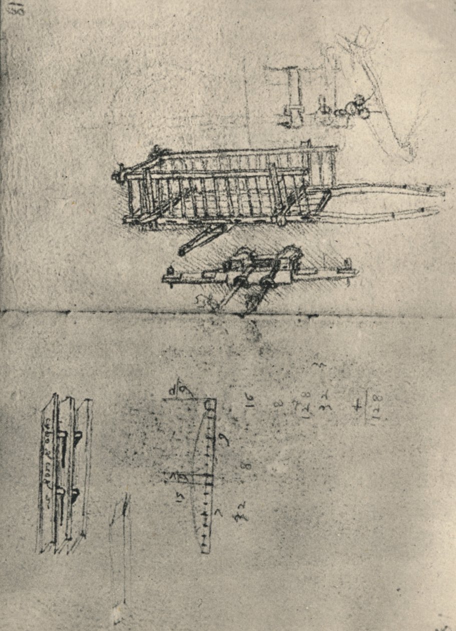 Studies of a Cart, Etc., c1480 1945 av Leonardo da Vinci