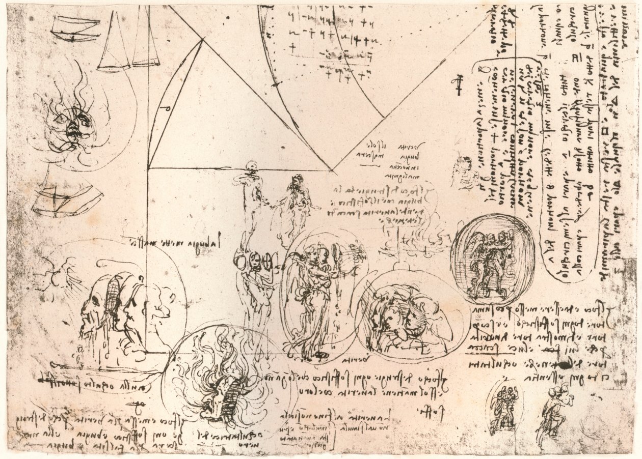 Studier av emblem, c1472-c1519 1883 av Leonardo da Vinci