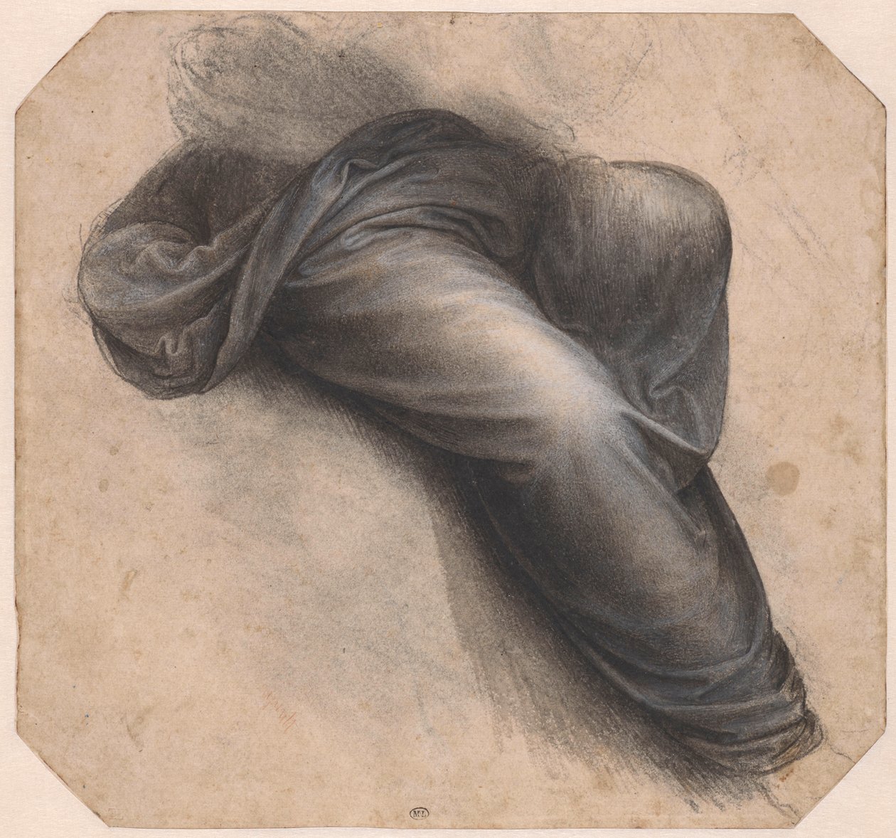 Studie för jungfru och barn med Saint Anne, c.1508. av Leonardo da Vinci