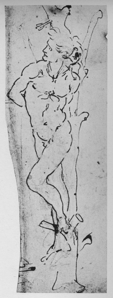 Studera för en St. Sebastian, c1480 1945 av Leonardo da Vinci