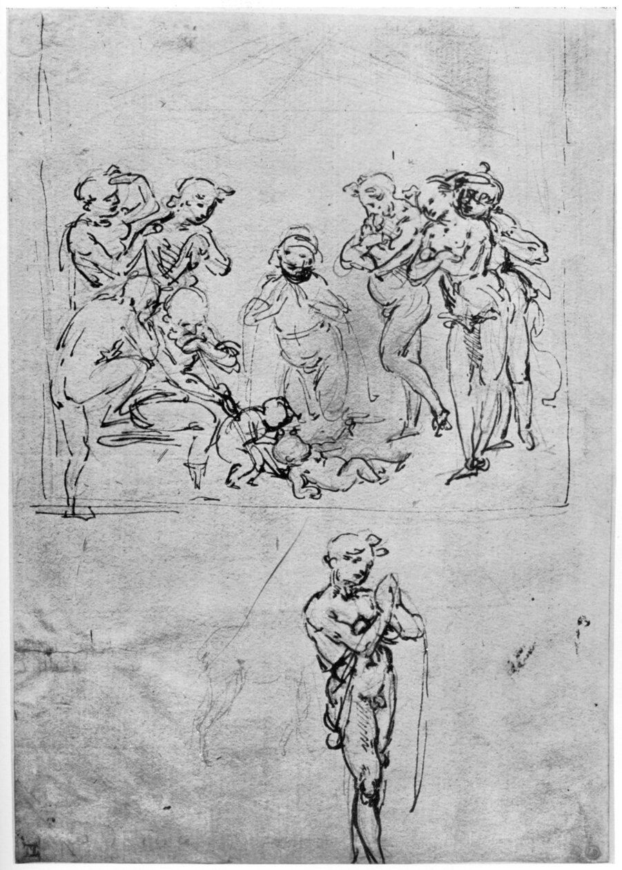 Study for the Adoration of the Magi, c1481 1954. av Leonardo da Vinci
