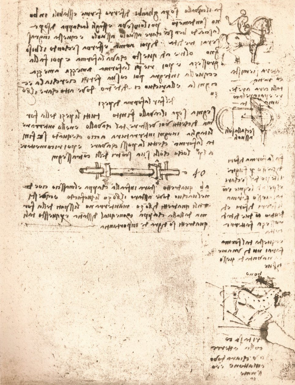 Studie för Sforza-monumentet, c1482-c1499 1883 av Leonardo da Vinci