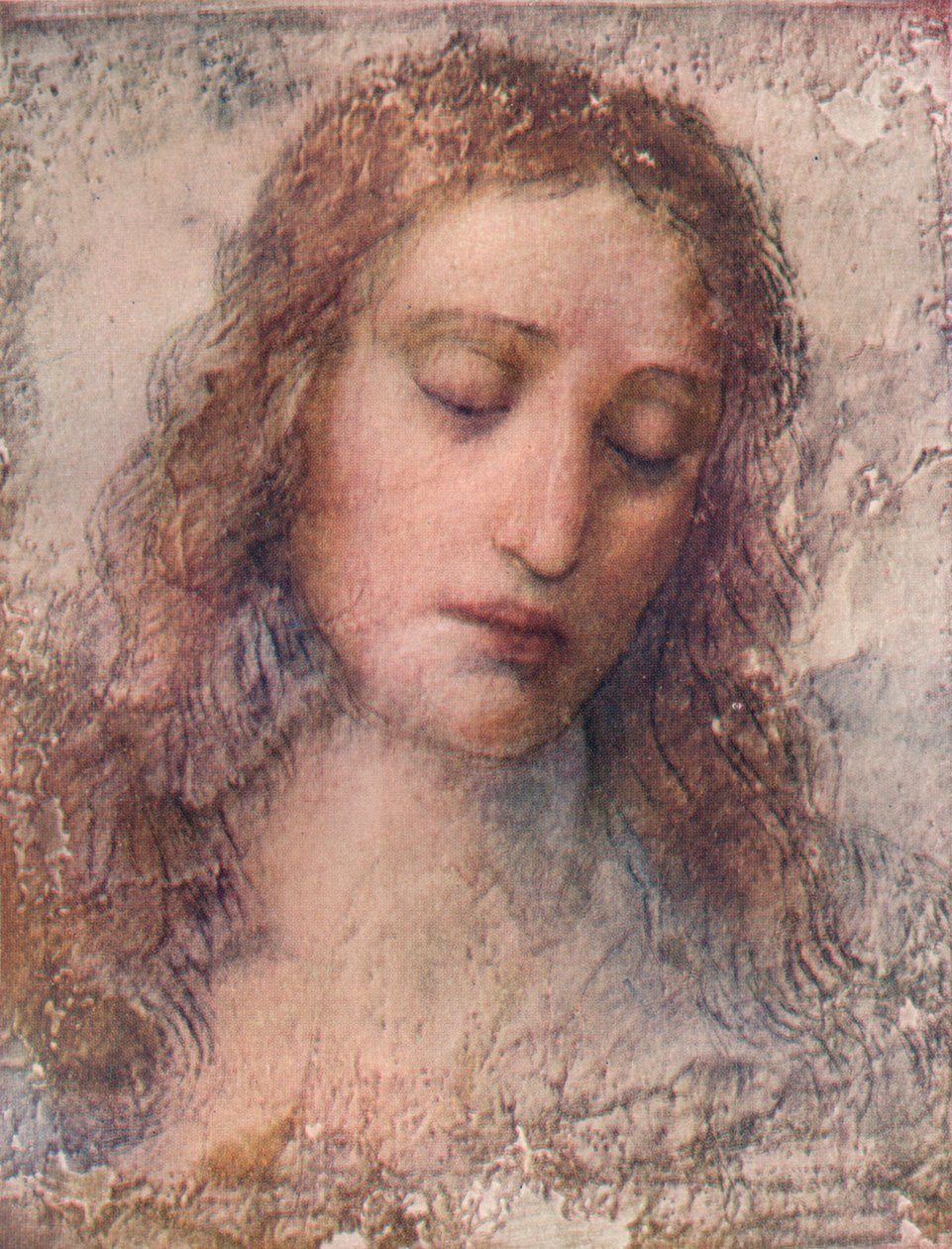 Studie för Kristi huvud för den sista måltiden, c1495, 1911 av Leonardo da Vinci