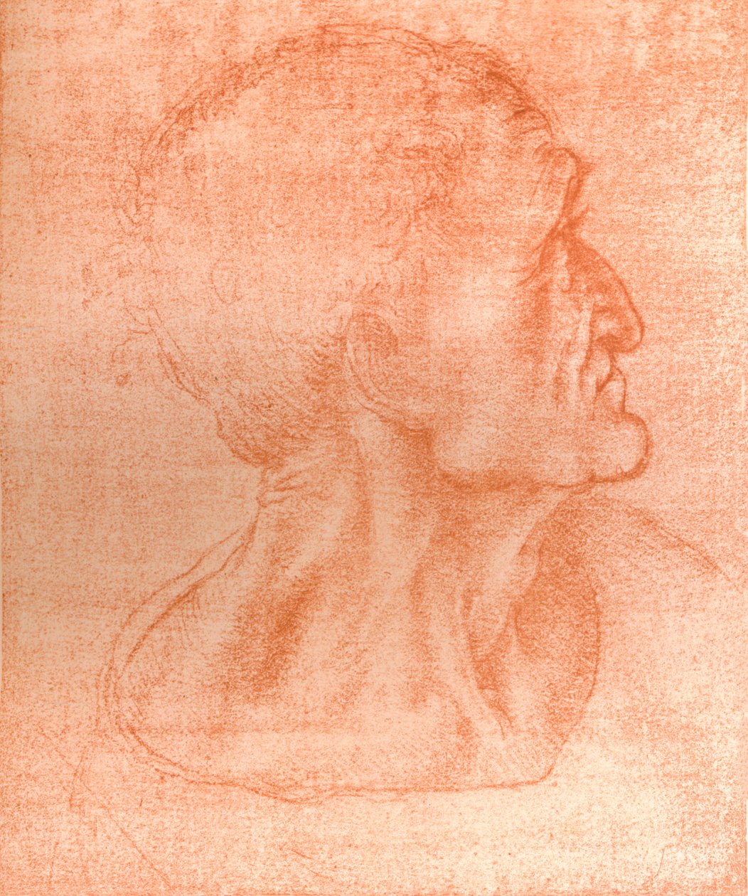 Studie för Judas huvud i `Nattvarden`, c1494-c1499 1883. av Leonardo da Vinci