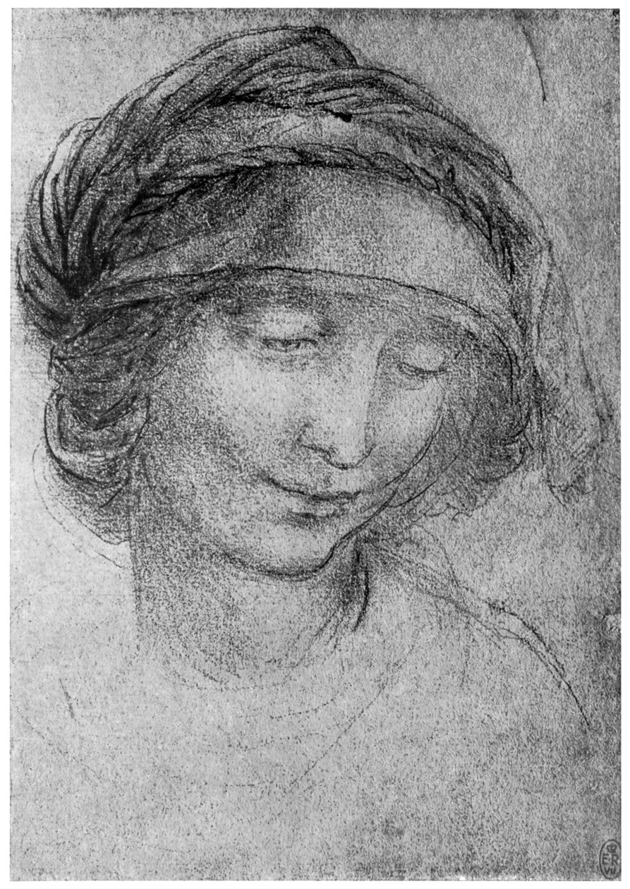 Studie för chefen för St Anne, c1508 1954 av Leonardo da Vinci