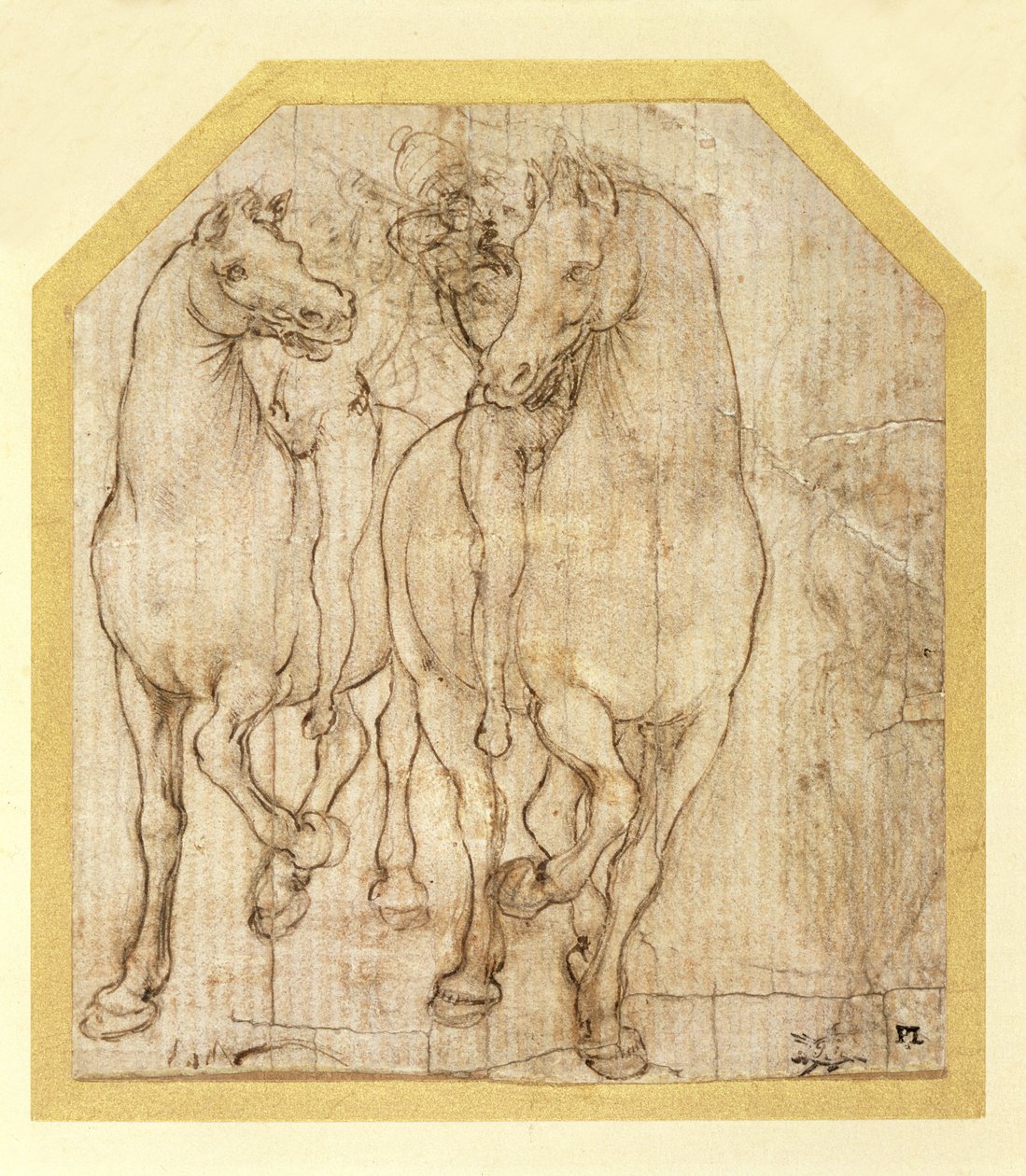 Study of Horses and Riders, c.1480 (metalpoint på papper) av Leonardo da Vinci