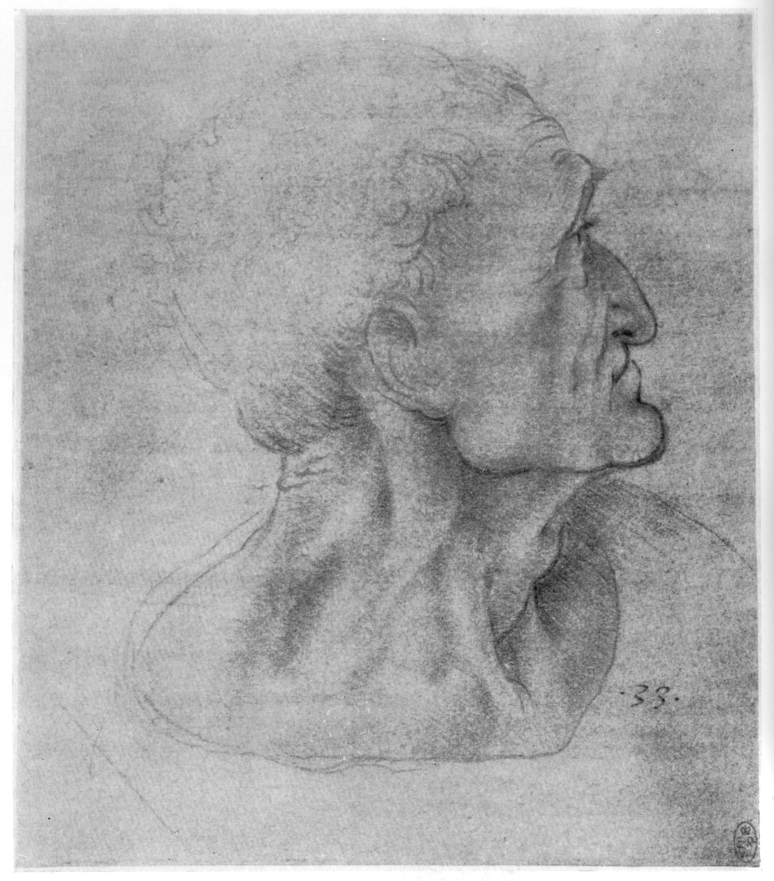 Studie av Judas för den sista måltiden, c1495 1954 av Leonardo da Vinci