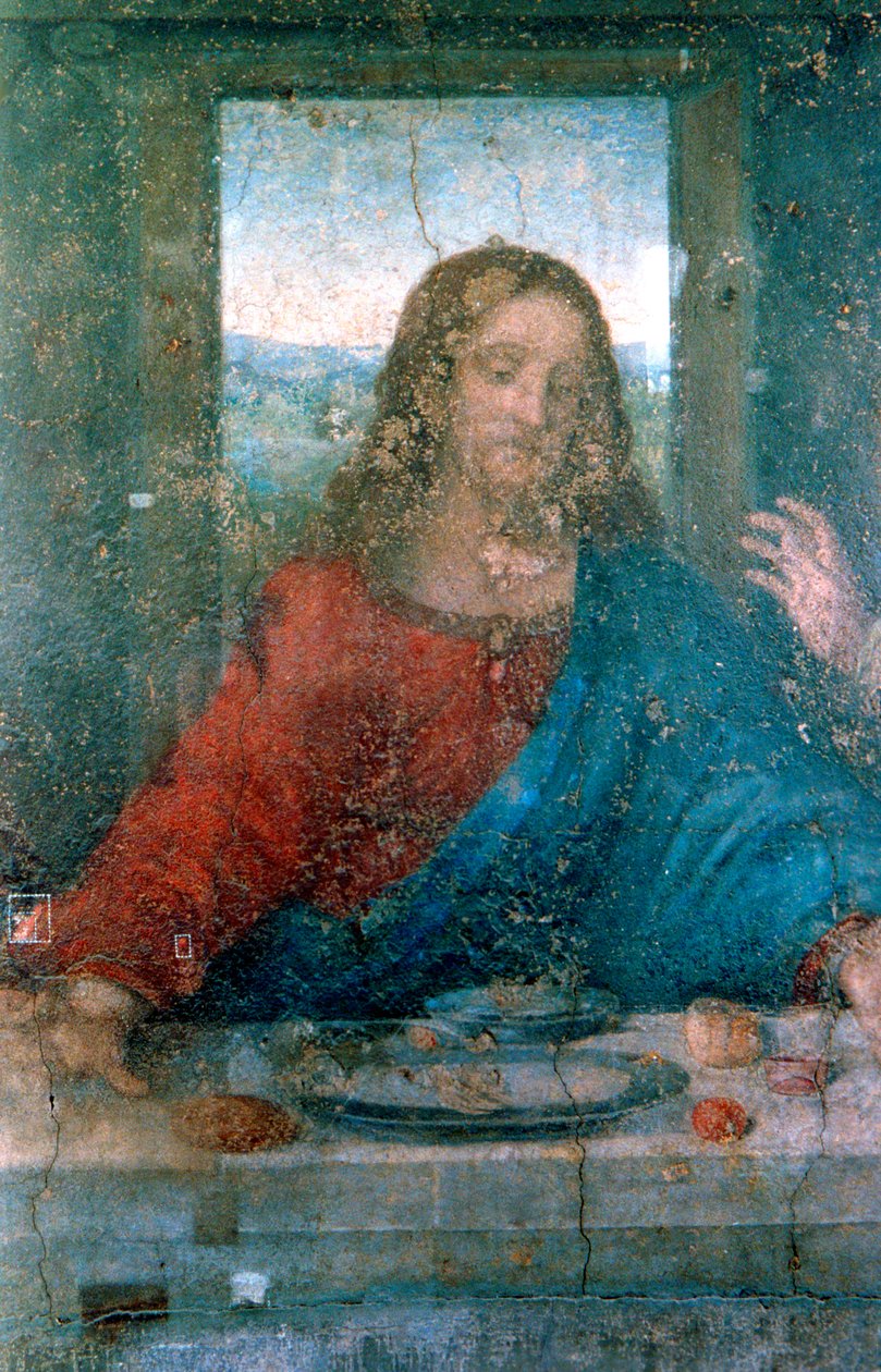 Den sista måltiden, detalj, 1495-1498 av Leonardo da Vinci