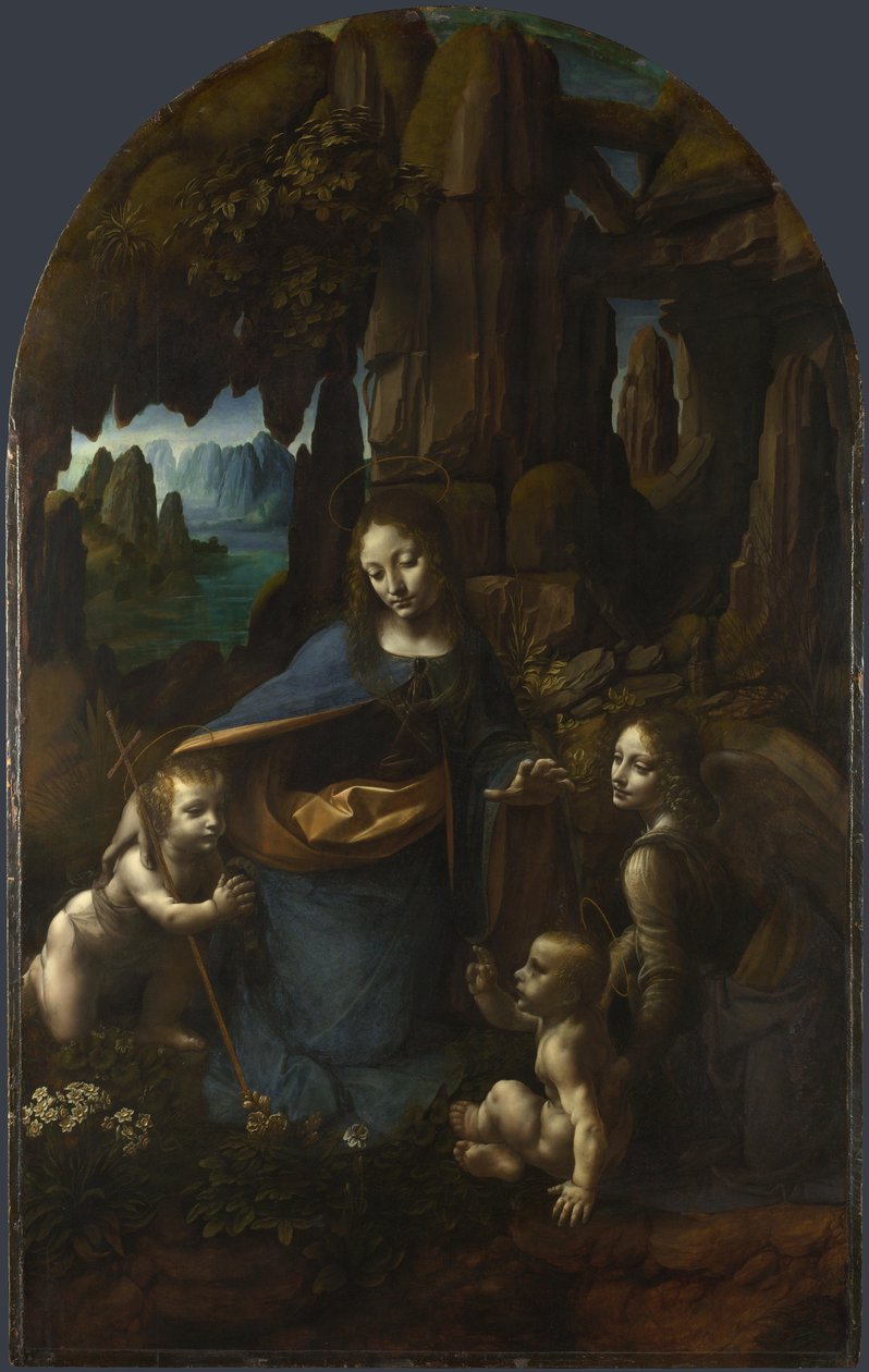 The Virgin of the Rocks, mellan 1492 och 1508 av Leonardo da Vinci