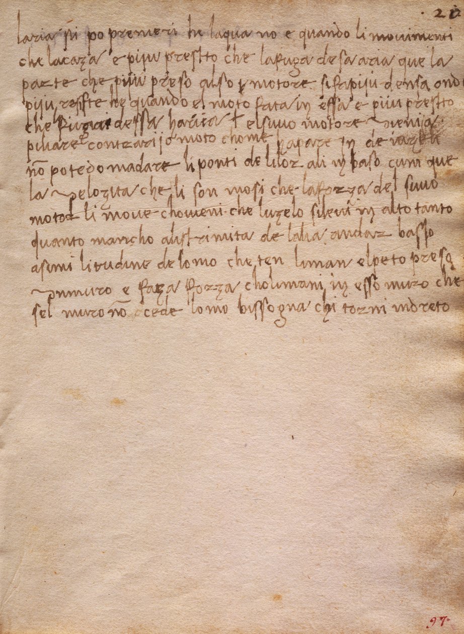 Osignerat utdrag från The Codex Trivulzianus av Leonardo da Vinci