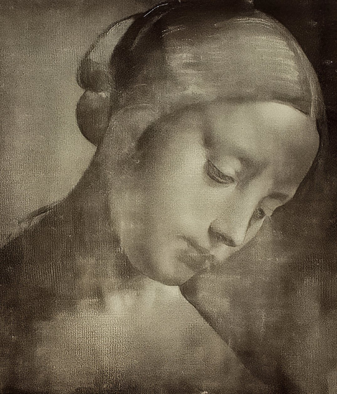 Kvinnligt huvud. 1470-1519 av Leonardo da Vinci