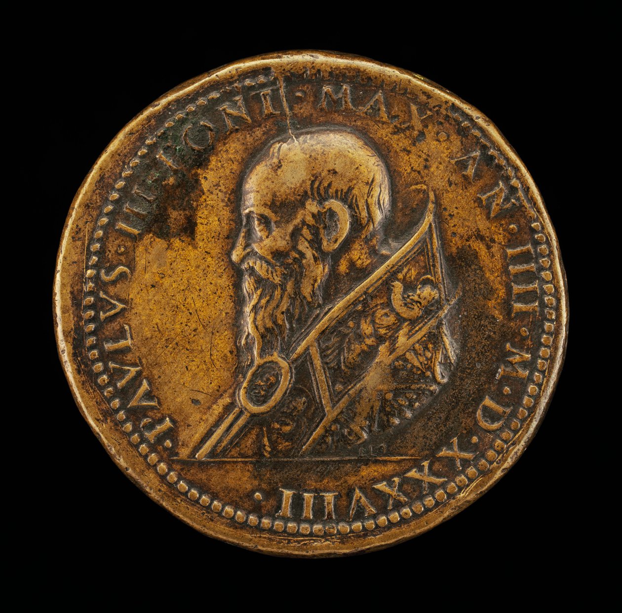 Paulus III (Alessandro Farnese, 1468-1549), påve från 1534 [åtsida] av Leone Leoni