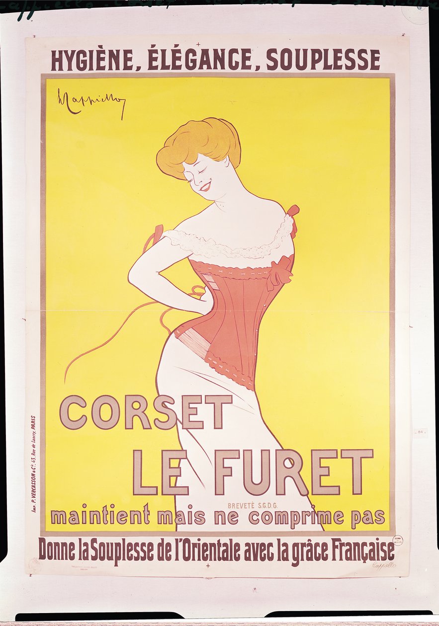 Reklam för "Le Furet"-korsetter av Leonetto Cappiello