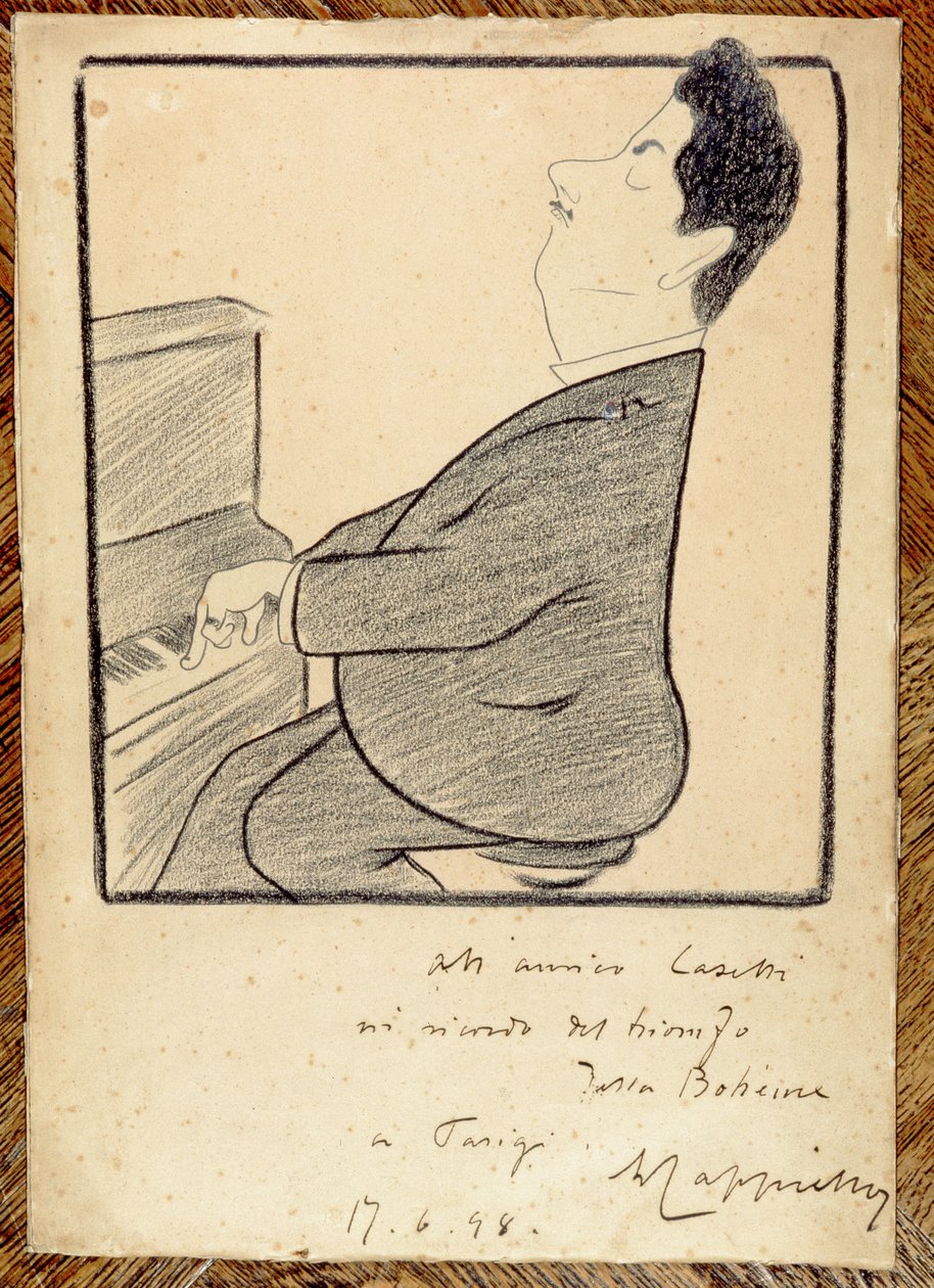 Karikatyr av Giacomo Puccini (1858-1924), 1898 av Leonetto Cappiello