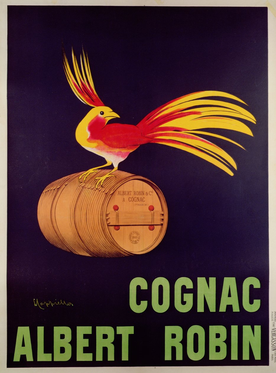 Affisch reklam Albert Robin Cognac av Leonetto Cappiello