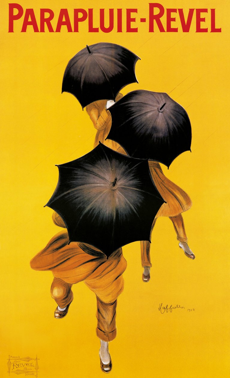 Affisch som gör reklam för Revel-paraplyer, 1922 av Leonetto Cappiello