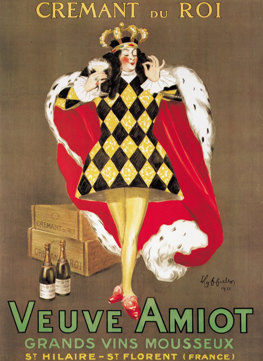 Affisch med reklam för mousserande vin "Veuve Amiot", 1922 av Leonetto Cappiello