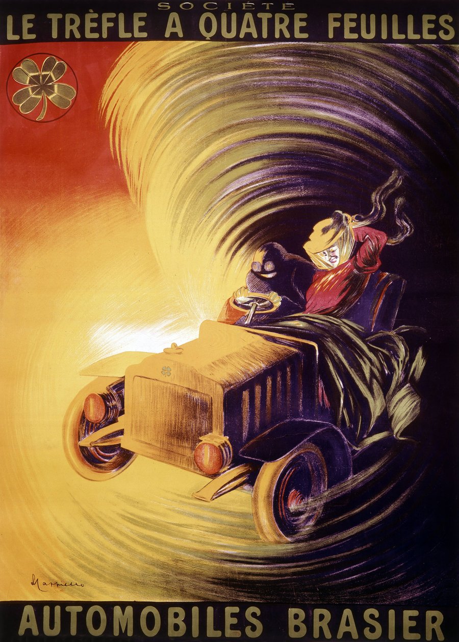 Annons av Leonetto Cappiello för Brasier-bilarna i Frankrike omkring 1900 av Leonetto Cappiello