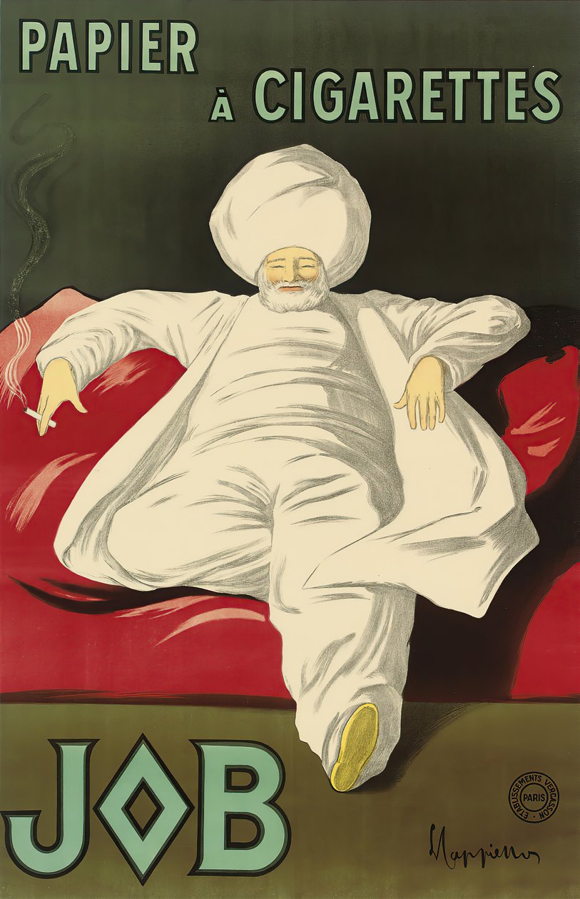 Reklamaffisch för silkespappret Job, c. 1930. av Leonetto Cappiello