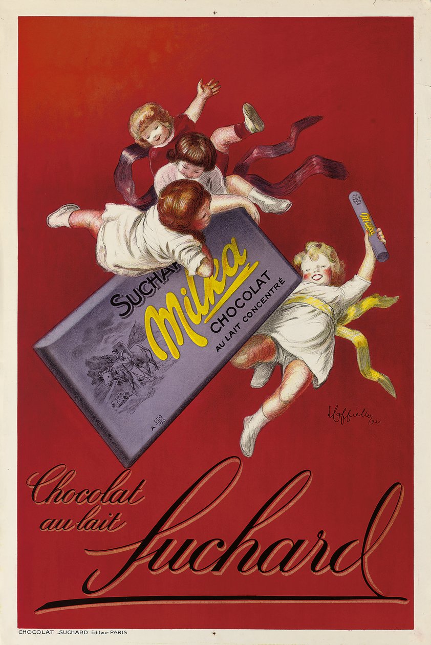 Reklamaffisch för Milka choklad av Suchard, 1925 av Leonetto Cappiello