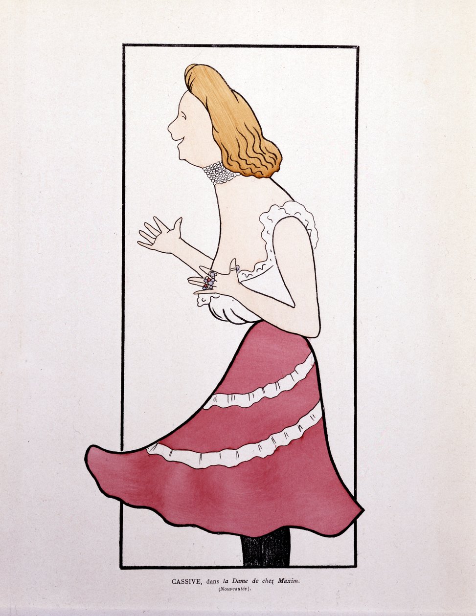 Armande Cassive, i "La Dame de Chez Maxim", tecknad serie av Leonetto Cappiello