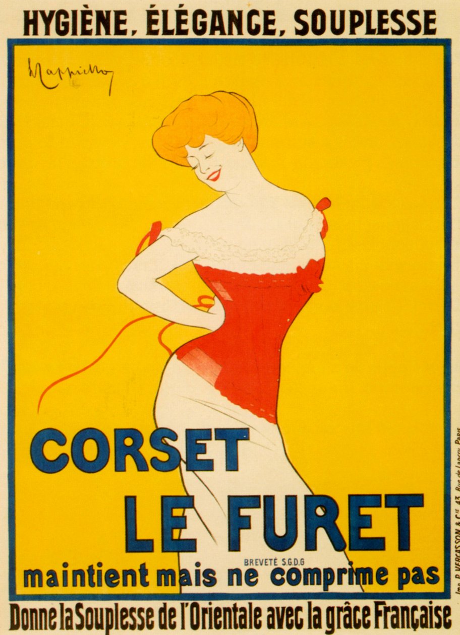 Le Furet korsett av Leonetto Cappiello