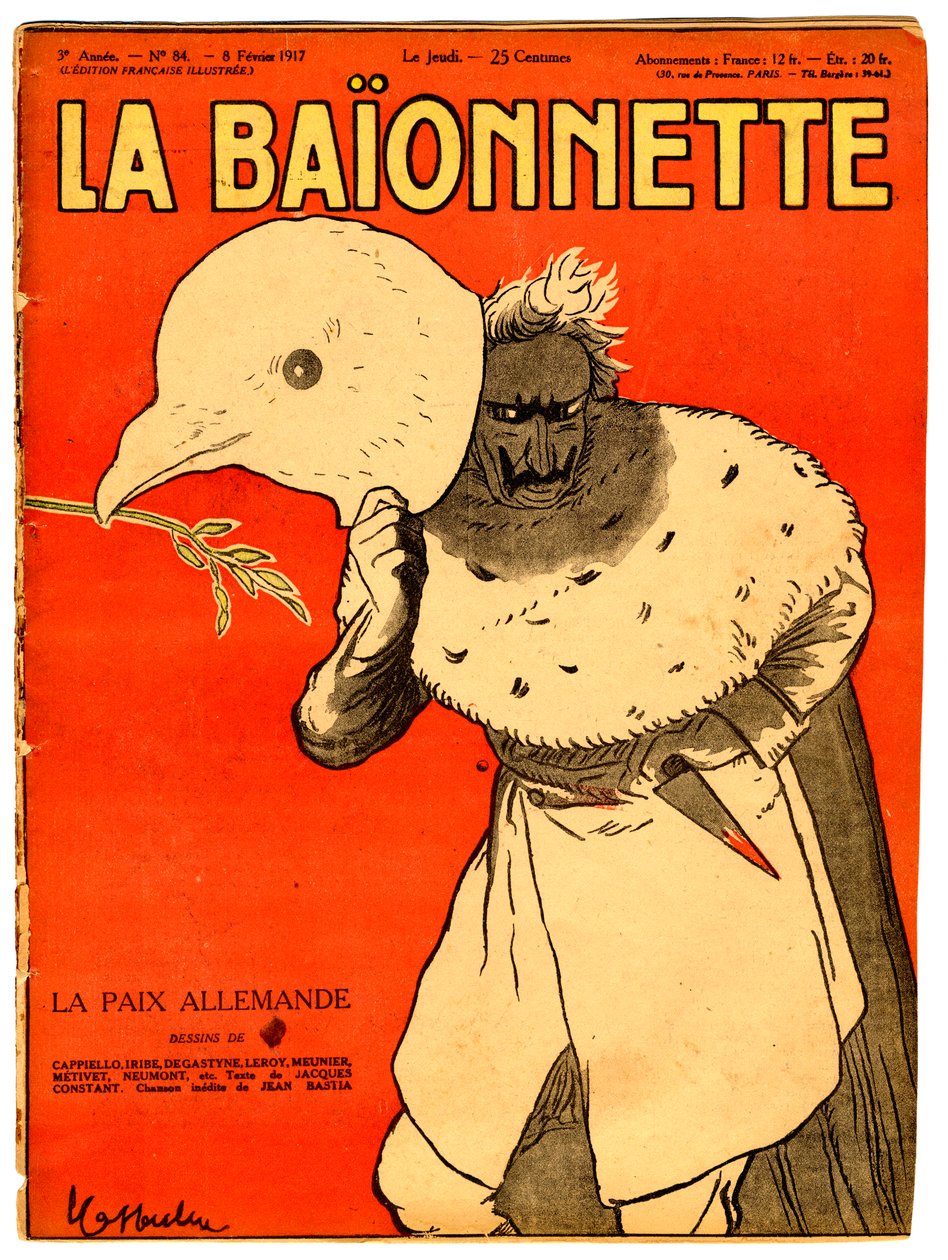 Omslag till "" La Baionnette", Satirical in Colors av Leonetto Cappiello