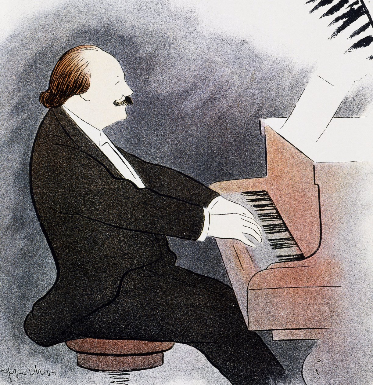 Jules Massenet vid pianot av Leonetto Cappiello