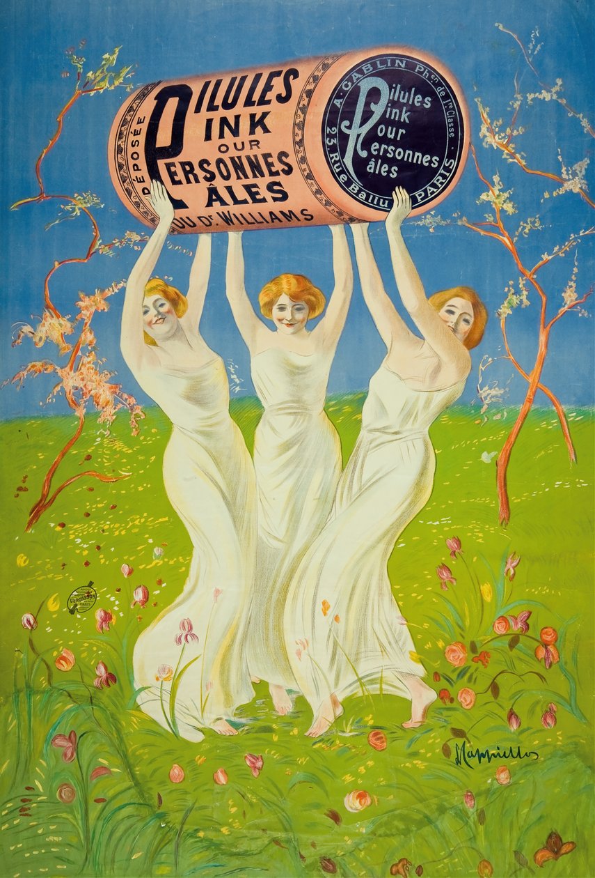 Rosa piller för bleka människor, 1910. av Leonetto Cappiello