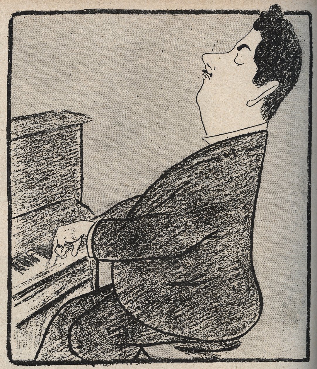 Porträtt av Giacomo Puccini (1858-1924), italiensk kompositör. Tecknad av Leonetto Cappiello - 1898 av Leonetto Cappiello
