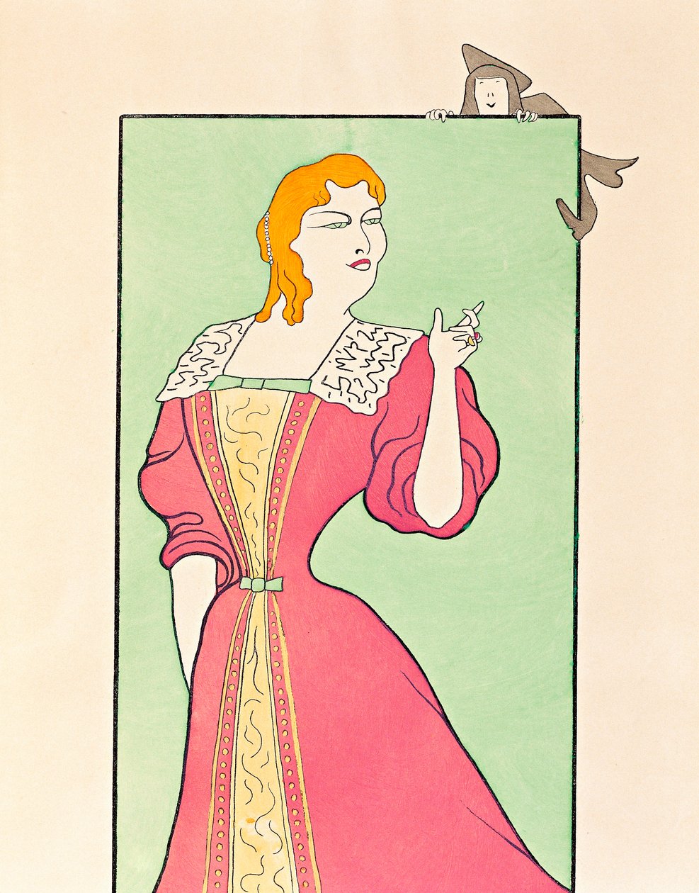 Skådespelaren Marie-Louise (Marie Louise) Marsy (1866-1942) som spelar karaktären Elmire i pjäsen "Tartuffe ou l
