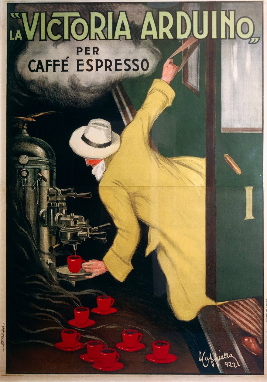 Reklam för Victoria Arduino espressokaffemaskin av Leonetto Cappiello