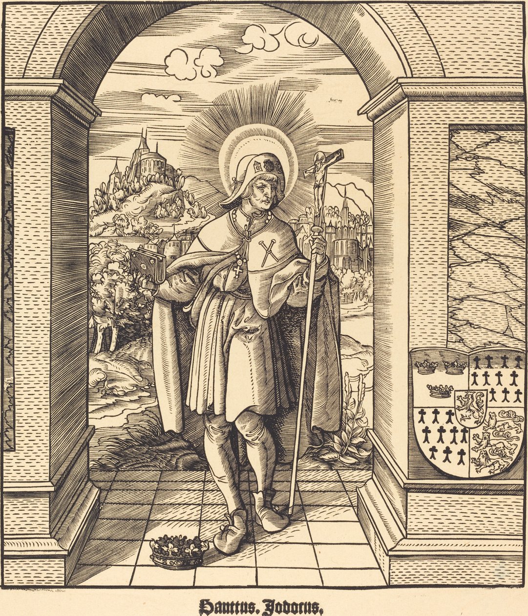 Sankt Jodocus av Leonhard Beck